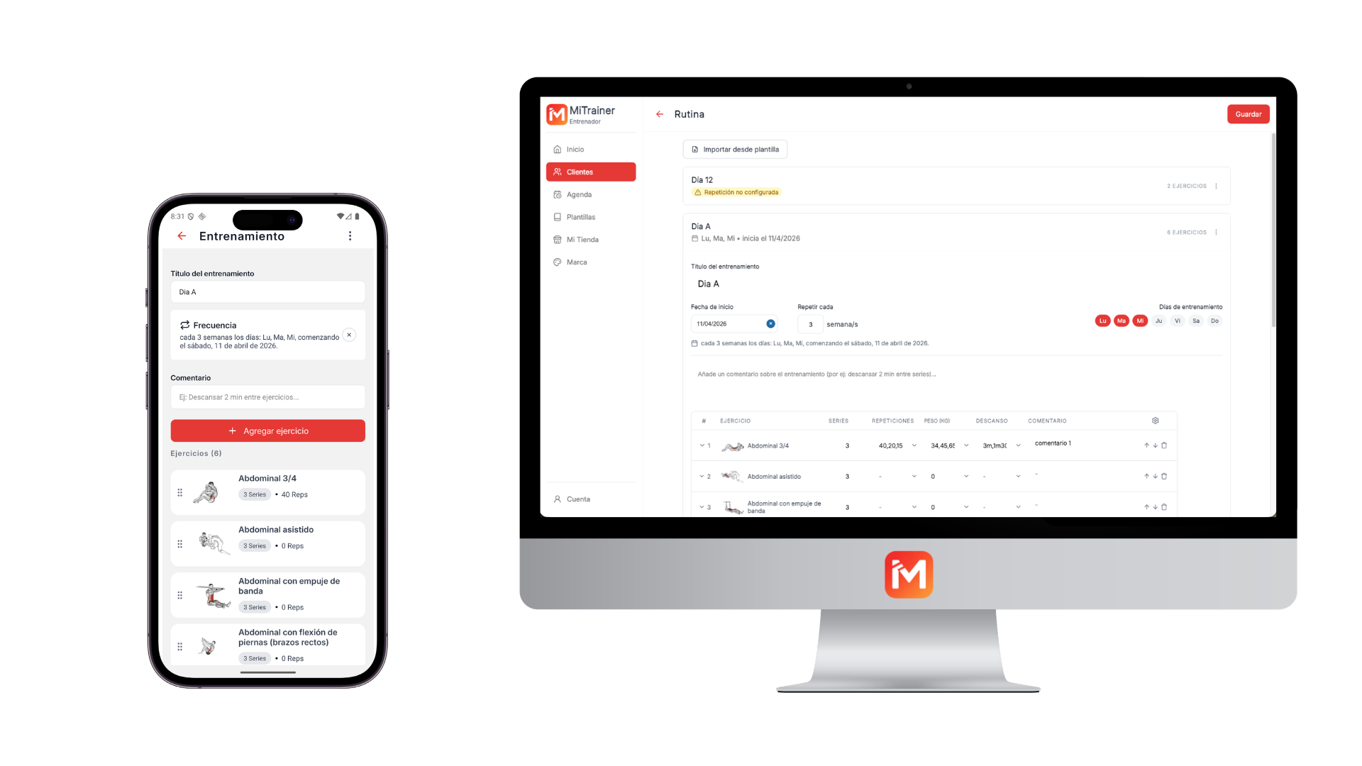 Demo de la plataforma MiTrainer